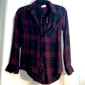 Purple plaid shirt